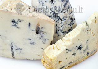 Baltas - mėlynas pelėsinis sūris (38% riebumas)