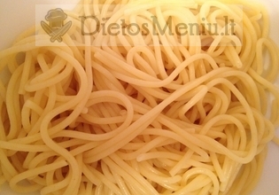 Spageti makaronai, virti