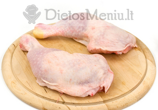 Vištienos šlaunelė, su oda