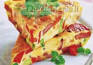 Omletas su bulvėmis ir pomidorais